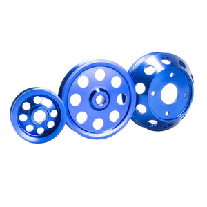 Poyracing V-Belt <b>Pulley</b> Aluminum Blue 1 Groove For Nissan Silvia S14 S15 Sr20 - Product Image 4