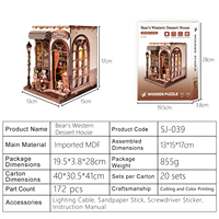 Kit miniature de maison de desserts en gros, ensemble de maison de poupée DIY avec meubles, modèle de présentation détaillé pour adultes