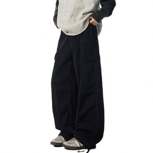 Streetwear poches personnalisé Vintage lavage à l'acide 100% coton adolescents garçons <span class=keywords><strong>pantalon</strong></span> de survêtement hommes noir <span class=keywords><strong>Parachute</strong></span> Cargo <span class=keywords><strong>pantalon</strong></span> - Product Image 6