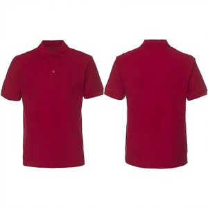 Camiseta de Manga Corta para Hombre INDEX, Color Sólido, Tejida, 100% Algodón, Transpirable, Corte Regular, Roja - Product Image 1