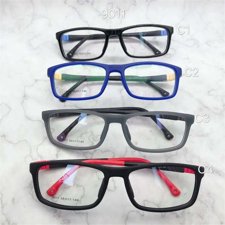 Montura de gafas de silicona con bloqueo de luz azul para niños, anteojos de lectura con marco de goma para niños, tr90, venta al por mayor, 2021