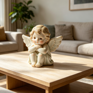 Statua di Angelo in Resina Personalizzata BZY, Figurina di Cherubino Artigianale, Decorazione per la Casa, Arte Religiosa, Regalo, Vendita all'Ingrosso B2B OEM ODM - Product Image 6