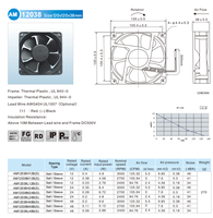 Kipas Pendingin Aksial Tanpa Sikat AM12038L12B DC 12V 24V 48V 120mm 12038 120x120x38mm 5 Inch Pendingin Kuat Kecepatan Tinggi