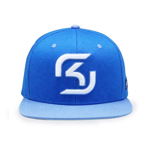 Custom logo 6 Panel <strong>Blue</strong> <strong>Flat</strong> Bill Hat 3d Embroidery Baseball Snapback <strong>Cap</strong>