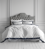 Starz Home Ensemble de literie blanc 4-en-1 Ensemble de literie blanc King Size Housse de couette Drap de lit