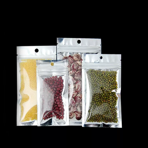 Resealable 사용자 정의 로고 100g 200g 알루미늄 호일 가방 식품 포장 한쪽 투명 알루미늄 호일 가방 - Product Image 3