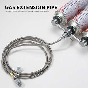 <span class=keywords><strong>Adaptateur</strong></span> de gaz <span class=keywords><strong>propane</strong></span> <span class=keywords><strong>butane</strong></span> en alliage d'aluminium personnalisé pour accessoires de camping Campingmoon avec tuyau de gaz d'extension - Product Image 2