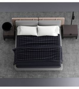 Italian Style Modern Designer Leather Durable Hotel <b>Bed</b> <b>Frame</b> for Living Room Bedroom Custom King/<b>Queen</b> <b>Size</b> Apartment Furniture - Product Image 6