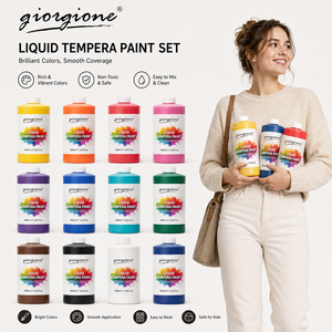 Peinture <span class=keywords><strong>Gouache</strong></span> Giorgione 12 Couleurs 1000ml pour Artistes, Fournitures Scolaires, Vente en Gros, Personnalisation Usine, Peintures Artistiques <span class=keywords><strong>Gouache</strong></span> pour Dessin - Product Image 6