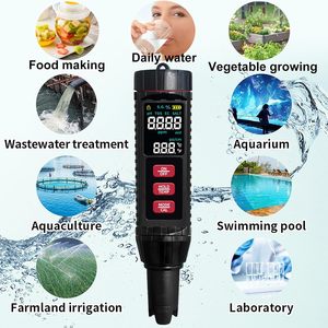 Refractómetro Digital de Salinidad, Medidor de Sal para Acuarios, Monitor de pH, EC, TES, ORP, Temperatura, Gravedad Específica, para Piscinas y Agua Marina - Product Image 4