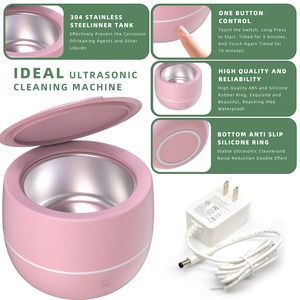 Pulitore Ultrasuoni Professionale per Apparecchi Ortodontici e Dentiere 24W 43KHz Mini Portatile per Uso Domestico - Product Image 3