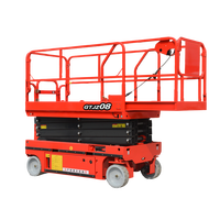 Plateforme de nettoyage de fenêtres de 10 m, élévateur portable pour personnel, élévateur à ciseaux hydraulique autopropulsé à vendre