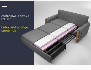 Modernes Ausziehbares Klappbares Stoff-Schlafsofa mit Stauraum für Wohnzimmer Schlafzimmer Hotel - Product Image 5