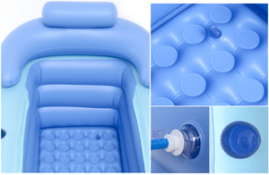 <span class=keywords><strong>Baignoire</strong></span> gonflable Portable pour adulte, <span class=keywords><strong>baignoire</strong></span> en PVC, <span class=keywords><strong>pliable</strong></span>, sur pied, pour Spa, couleur bleue, livraison gratuite - Product Image 3