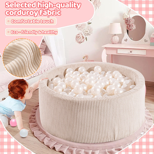 <span class=keywords><strong>Piscine</strong></span> à balles de jeu molles de haute qualité matériaux de fosse à balles rondes écologiques en velours côtelé pour bébé en mousse - Product Image 2