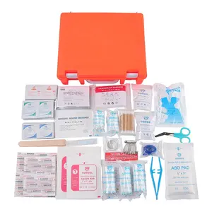 Customized Waterproof Plastic Orange Trauma First Aid Box Emergency Medical Kit Box First Aid Kit