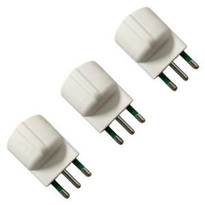 Adaptateur de prise Schuko Gloca 10A 250V AC blanc, norme italienne, pour appareils électroménagers, utilisation domestique et en voyage - Product Image 1