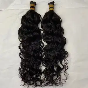100 Natural Human Braiding Hair Bulk No Weft Unprocessed Cuticle Aligned Virgin Natural Wave Bulk Human Hair Vendors Bulk Hair