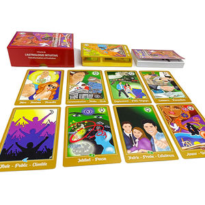 Venta al por mayor de cartas de tarot de oráculo personalizadas, baraja de 64 afirmaciones con barniz brillante, impresión colorida, muestra gratuita de cartas de tarot - Product Image 6