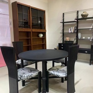 Chaise de salle à manger en rotin crème sur mesure, style vintage, en bois massif, pour usage domestique, chaise de salle à manger rétro pour îlot - Product Image 3