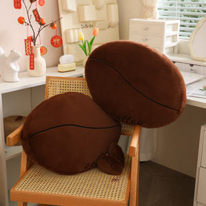 नया डिज़ाइन सुपर सॉफ्ट स्टफ्ड पिलो कॉफ़ी बीन फनी शेप आलीशान खिलौना - Product Image 4