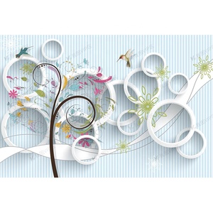 <span class=keywords><strong>Papel</strong></span> tapiz <span class=keywords><strong>pintado</strong></span> a mano personalizable, con <span class=keywords><strong>flores</strong></span> <span class=keywords><strong>y</strong></span> pájaros HD 3D, tridimensional, para dormitorio, sala de estar <span class=keywords><strong>y</strong></span> TV - Product Image 5