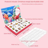 Boîte de compte à rebours de Noël vide en promotion – Calendrier de l'Avent 24 jours – Boîte mystère surprise de Noël