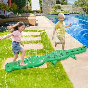 Inflatable Crocodile Sprinkler Toy for Kids Backyard Summer <b>Water</b> Play and Outdoor <b>Fun</b> - Product Image 1