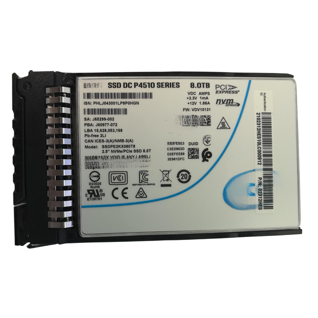 02312HES SSD 02312HES NVMe 8TB Solid State Drive 02312HES