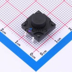 TS018-CBY1EH7.5 Tactile Switch Through hole-4P,12x12mm Switch Single Pole Single Throw Round Button 1.8N Through Hole - Product Image 1