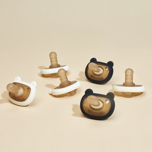 HEORSHE Tétine Sucette Bébé en Silicone Sans BPA <span class=keywords><strong>pour</strong></span> <span class=keywords><strong>Nouveau</strong></span>-nés 0-12 Mois Inclut une Boîte de Rangement - Product Image 1