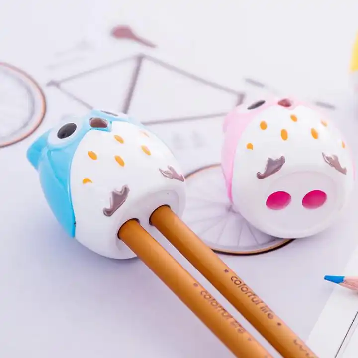 New Kawaii Candy Color Pencil Sharpeners Child Double Holes