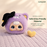 Mini Aimmy Peluche chat violette douce, interactive avec chat vocal IA, poupée mignonne Kawaii, décoration de petite chambre, cadeau d'anniversaire pour adolescentes