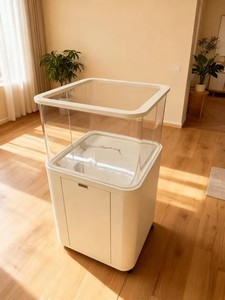 Vente directe usine : Meuble îlot de luxe pour animaux de compagnie (<span class=keywords><strong>chats</strong></span>), en bois et verre de haute qualité, facile à nettoyer, pour la maison et les centres commerciaux - Product Image 5
