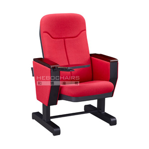 Manwa Expo Theater <b>Chair</b> HB523-1 Red With Writing Board For Conference Room And Hospital Use - Product Image 3