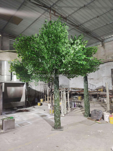 S0651 mariage décor à la maison grand fibre de verre faux ficus feuilles arbre grand vert artificiel banyan plante arbre pour intérieur extérieur décor - Product Image 5