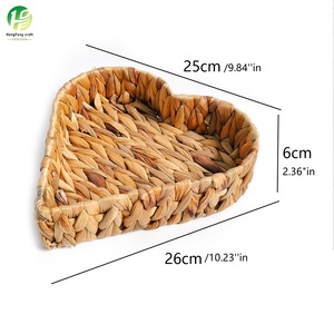 2025 OEM Set 3 Natuurlijke Geweven Waterhyacinten Mandjes Eco-vriendelijke Vintage Multifunctionele Handgemaakte Op maat gemaakte Opbergmandjes voor Brood - Product Image 4