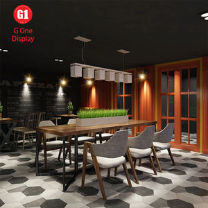 การออกแบบตกแต่งภายในร้านกาแฟและเบเกอรี่ เคาน์เตอร์โชว์อาหารแบบเร็วทำจากวัสดุแข็งแรง ตกแต่งด้วยไม้สำหรับวางขนมปัง - Product Image 5