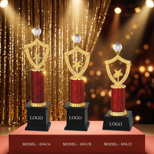 Trofeo de Metal Fundido a Presión Portátil de Primera Calidad con Grabado para Torneos, Deportes y Celebraciones de Oficina - Product Image 1