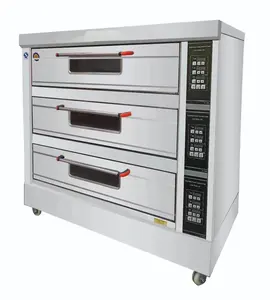 Food service commercial kitchenware Factory Price Commercial Bakery Equipment 3 Deck 6 Tray Electric Pizza Oven Italy