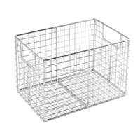 Kustomisasi 304 316 Stainless Steel Metal Woven Mesh Screen Basket Filter Element Tahan Panas Dapat Digunakan Kembali Industri Limbah