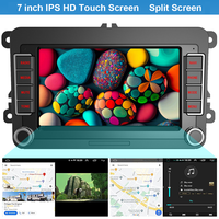 Reproductor Multimedia Universal para Auto con Pantalla Táctil de 7'' para VW, Radio Estéreo, Reproductor de DVD y CD, Apple CarPlay Inalámbrico y Android Auto