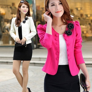 Damen Kurze <span class=keywords><strong>Blazer</strong></span> Eleganter Kurzmantel Business Crop-Top Damen Strickjacke Büro-Anzugjacke Doppelreihiger <span class=keywords><strong>Blazer</strong></span> - Product Image 1