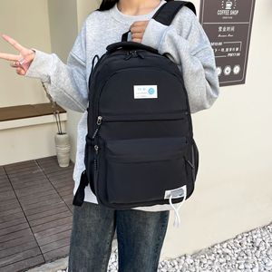 Student <b>Backpack</b> 15 Inches Solid Color Unisex <b>School</b> Education <b>Large</b> Capacity For Junior Senior High <b>School</b> Students - Product Image 2