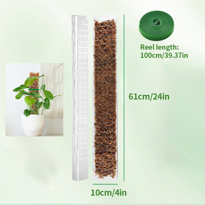 Durable 36 Inch <b>Plastic</b> Coated Moss Pole Monstera Support-Self-Watering Coir Wrap Stackable & Bendable for <b>Greenhouse</b> - Product Image 5
