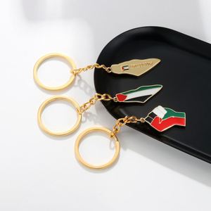 Factory Wholesale Price Palestine Israel <b>Map</b> Flag Keychain Pendant Decorative Metal Pendant Accessories for Men and Women - Product Image 3