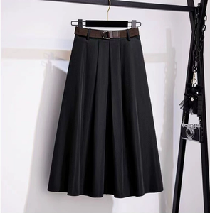 <span class=keywords><strong>Jupe</strong></span> longue plissée <span class=keywords><strong>taille</strong></span> haute évasée avec ceinture en tissu tailleur pour femme grande <span class=keywords><strong>taille</strong></span>, <span class=keywords><strong>jupe</strong></span> de dessous - Product Image 4