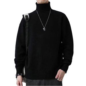 Cardigan en polyester chaud pour homme, style décontracté, col roulé, coupe ample et ajustée, idéal pour superposer ou porter en extérieur en automne et en hiver - Product Image 2
