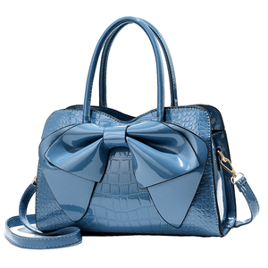 Wholesale <b>Embroidery</b> Pu Leather Glossy Women's Crossbody Handbags with Polyester Lining Large Capacity - Product Image 2