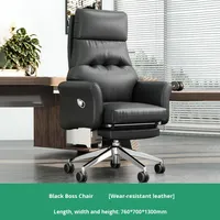 Chaise de bureau de direction de luxe léger Chaise de superviseur pour le soutien de la taille Chaise d'ordinateur ergonomique et réglable